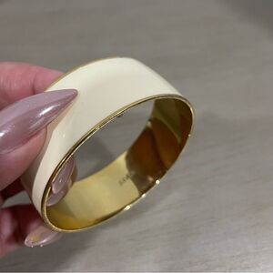 J.Crew Ivory Ecru Gold bangle Bracelet